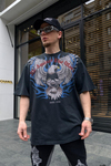 Eagle Baskılı Füme Oversize Tshirt T659