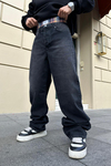 Ekose Detay Füme Jean Pantolon P780