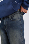 Eskitme Detay Super Baggy Jean Pantolon P1018