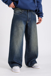 Eskitme Detay Super Baggy Jean Pantolon P1018