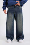 Eskitme Detay Super Baggy Jean Pantolon P1018
