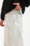 Eskitme Efektli Krem Zr Jean Pantolon