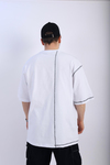 Etnik Desen Baskılı Beyaz Oversize Tshirt T902