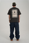 Etnik Desen Füme Oversize Tshirt JC01 26Y110