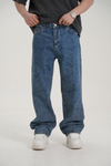 Etnik Desen Mavi Jean Pantolon CT01 6639