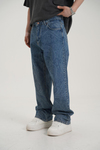 Etnik Desen Mavi Jean Pantolon CT01 6639