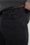 Etnik Desen Siyah Jean Pantolon CT01 6630