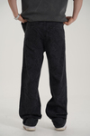 Etnik Desen Siyah Jean Pantolon CT01 6630
