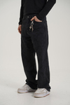 Etnik Desen Siyah Jean Pantolon CT01 6630