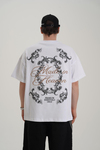 Etnik Nakışlı Beyaz Oversize Tshirt JC01 26Y109