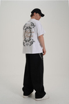 Etnik Nakışlı Beyaz Oversize Tshirt JC01 26Y109