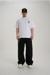 Etnik Nakışlı Beyaz Oversize Tshirt JC01 26Y109