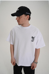 Etnik Nakışlı Beyaz Oversize Tshirt JC01 26Y109