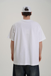 Face Baskılı Beyaz Oversize Tshirt CT01 MRT26010/1