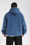 Faded Basic İndigo Oversize Hoodie SW1391