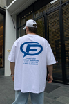 Faded Baskılı Beyaz Oversize Tshirt T638