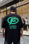 Faded Baskılı Siyah Oversize Tshirt T650