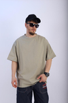 Faded Bej Oversize Basic Tshirt T921