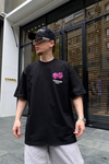 Faded Cube Siyah Oversize Tshirt T644