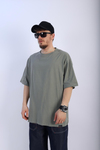 Faded Yeşil Oversize Basic Tshirt T919