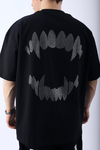 Fear Taş Baskılı Siyah Oversize Tshirt T963