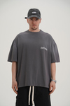 Fearless Baskılı Yıkama Efektli Oversize Tshirt