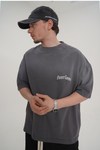 Fearless Baskılı Yıkama Efektli Oversize Tshirt