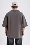 Fermuar Detay Kalın Kumaş Kahve Oversize Zr Tshirt SW1170