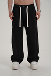 Fermuar Detay Siyah Baggy Pantolon CT01 6358