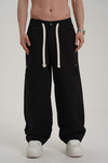 Fermuar Detay Siyah Baggy Pantolon CT01 6358