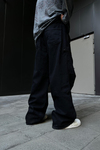 Fermuar Detay Siyah Jean Pantolon P856