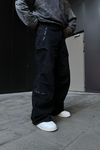 Fermuar Detay Siyah Jean Pantolon P856