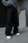 Fermuar Detay Siyah Jean Pantolon P856