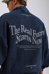 Fermuar Yaka Acid Wash Oversize Sweatshirt SW1129