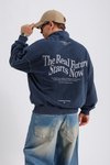 Fermuar Yaka Acid Wash Oversize Sweatshirt SW1129