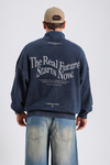 Fermuar Yaka Acid Wash Oversize Sweatshirt SW1129
