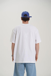 Fire Baskılı Beyaz Oversize Tshirt CT01 MRT26047