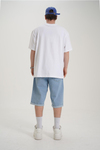 Fire Baskılı Beyaz Oversize Tshirt CT01 MRT26047