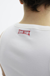 Fitilli Beyaz Kırmızı Logo Fit Atlet