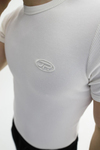 Fitilli Kumaş Beyaz Slim fit Tshirt