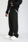 Fitilli Kumaş Siyah Pantolon P1153