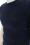 Fitilli Kumaş Siyah Slim fit Tshirt