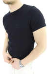 Fitilli Kumaş Siyah Slim fit Tshirt