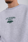 Forks Gri Melanj Oversize Sweatshirt  SW1119