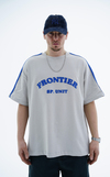 Frontier Patch Detay Gri Oversize Tshirt JC01 26Y125