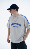 Frontier Patch Detay Gri Oversize Tshirt JC01 26Y125