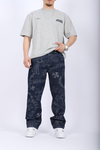 Fsbn Desenli Baggy Jean Pantolon P933