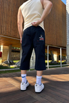 Fubu Lacivert Gabardin Kapri Pantolon P966