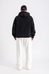 Fuckin Rv Baskılı Siyah Oversize Sweatshirt SW1224
