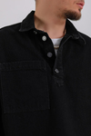 Füme Jean Kumaş Oversize Gömlek G146